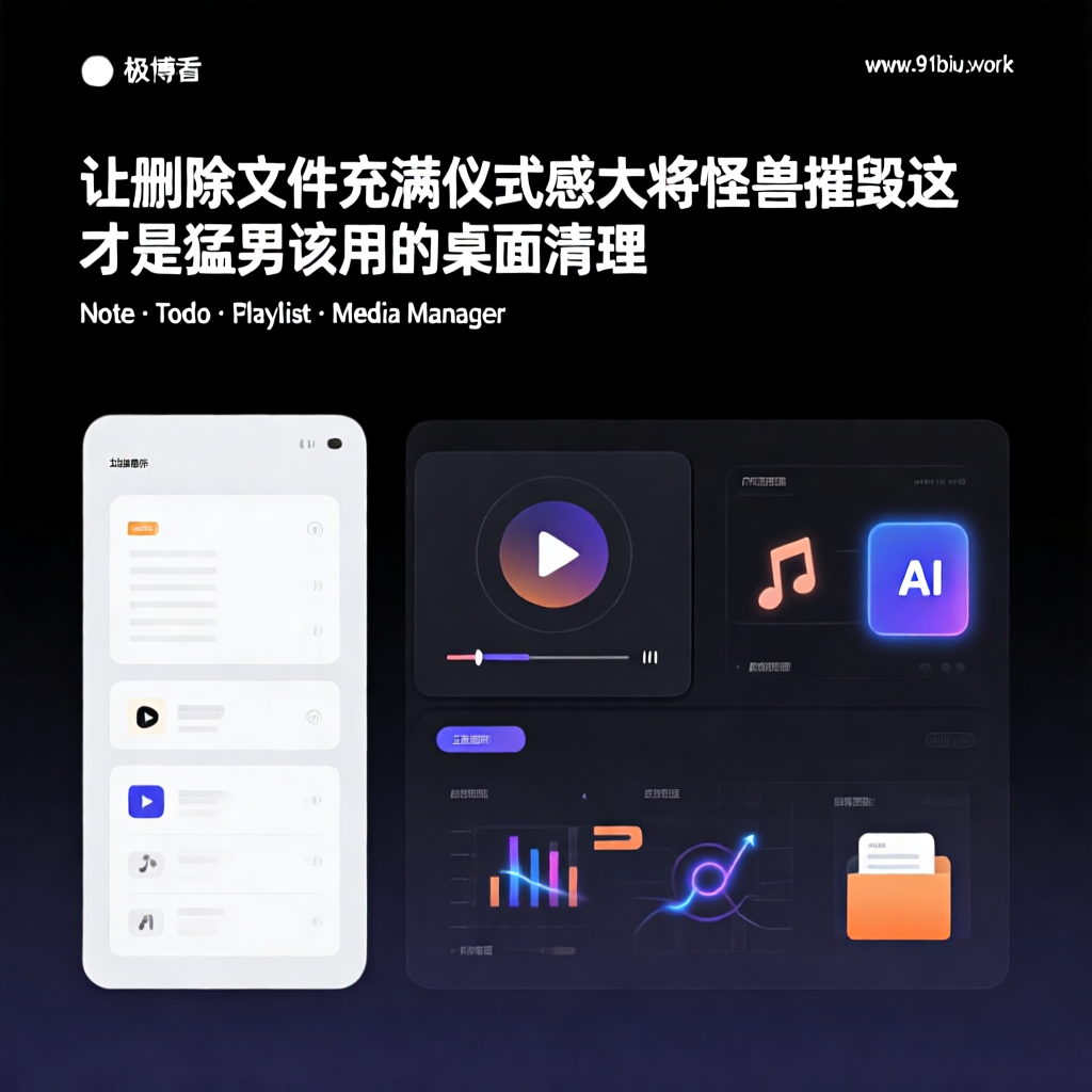 🛠️ 让删除文件充满仪式感：大将怪兽摧毁，这才是猛男该用的桌面清理！